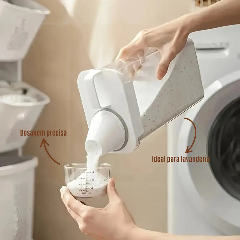 Kit 2 Potes Hermético para Lavanderia com Copo Medidor - Adora