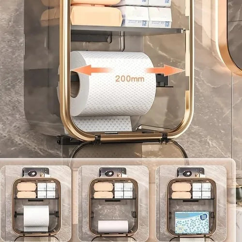 Porta Papel Higiênico com Fixação Sem Furo - Adora
