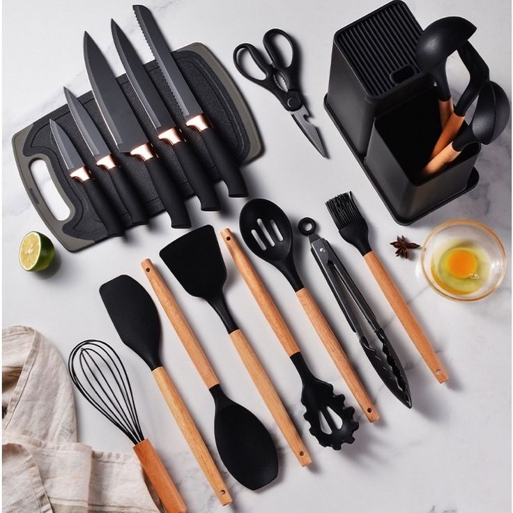 Kit Utensílios Cozinha 19 Peças de Silicone