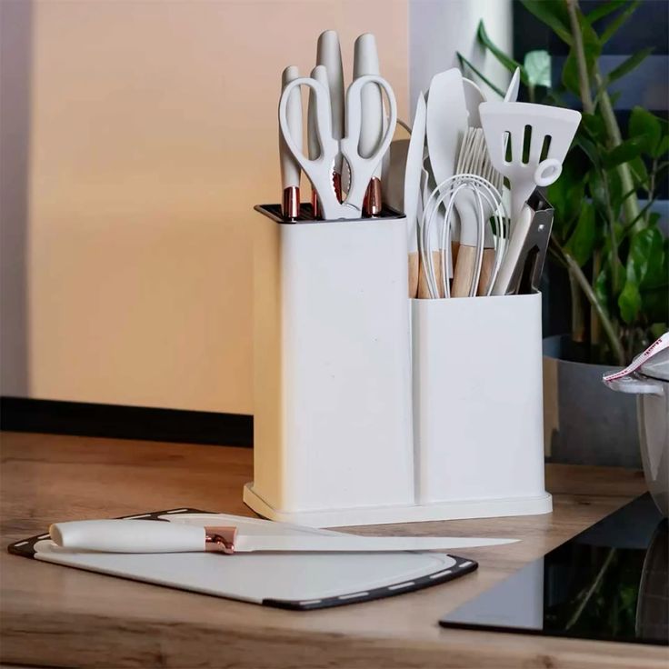 Kit Utensílios Cozinha 19 Peças de Silicone