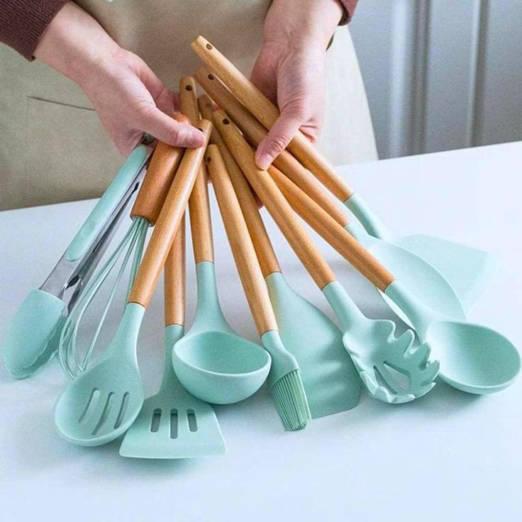 Kit Utensílios Cozinha 12 Peças Silicone